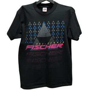 Vintage 1990's Fischer Ski & Tennis Mens T-Shirt (Size: Large)